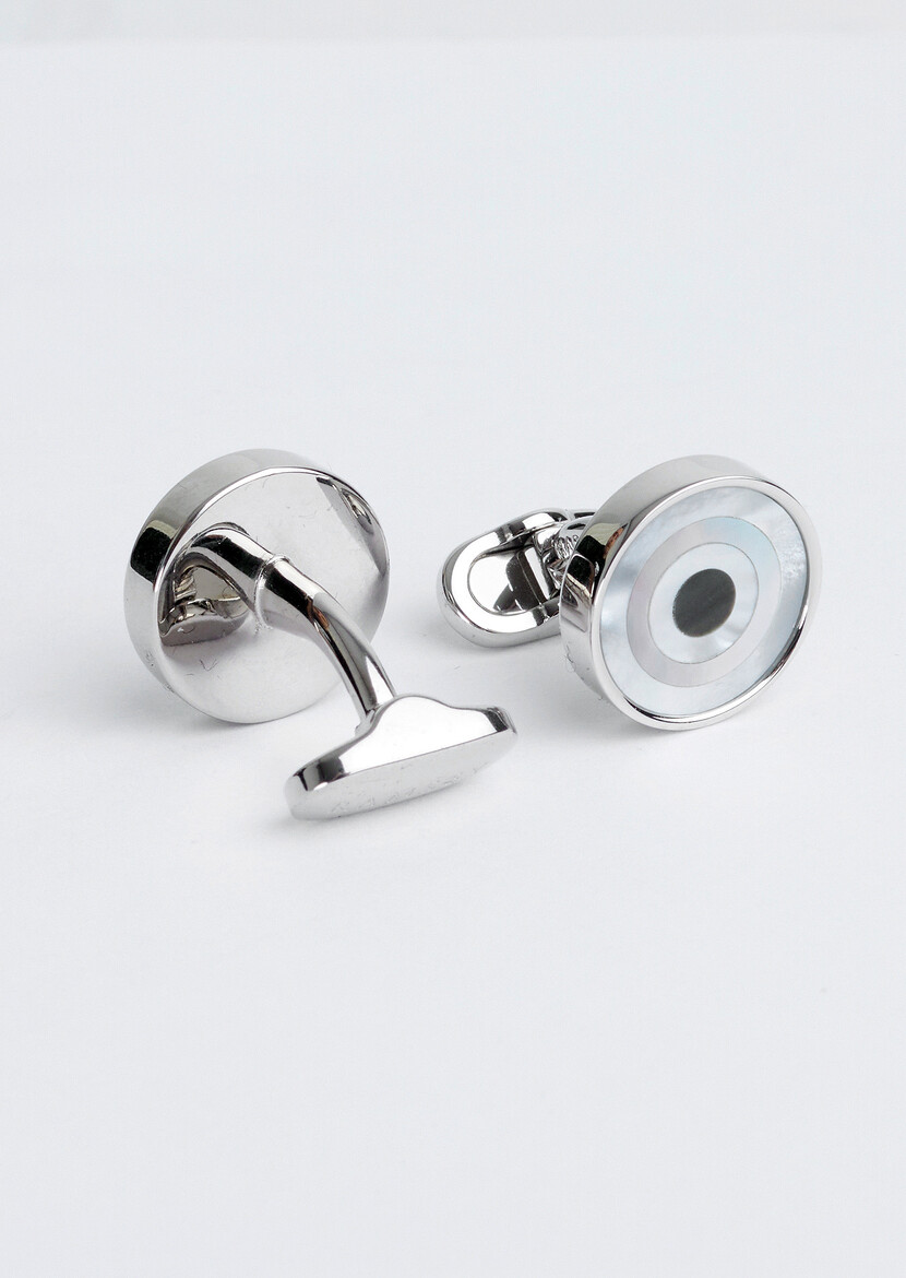 Silver Brass Cuff Link - 2