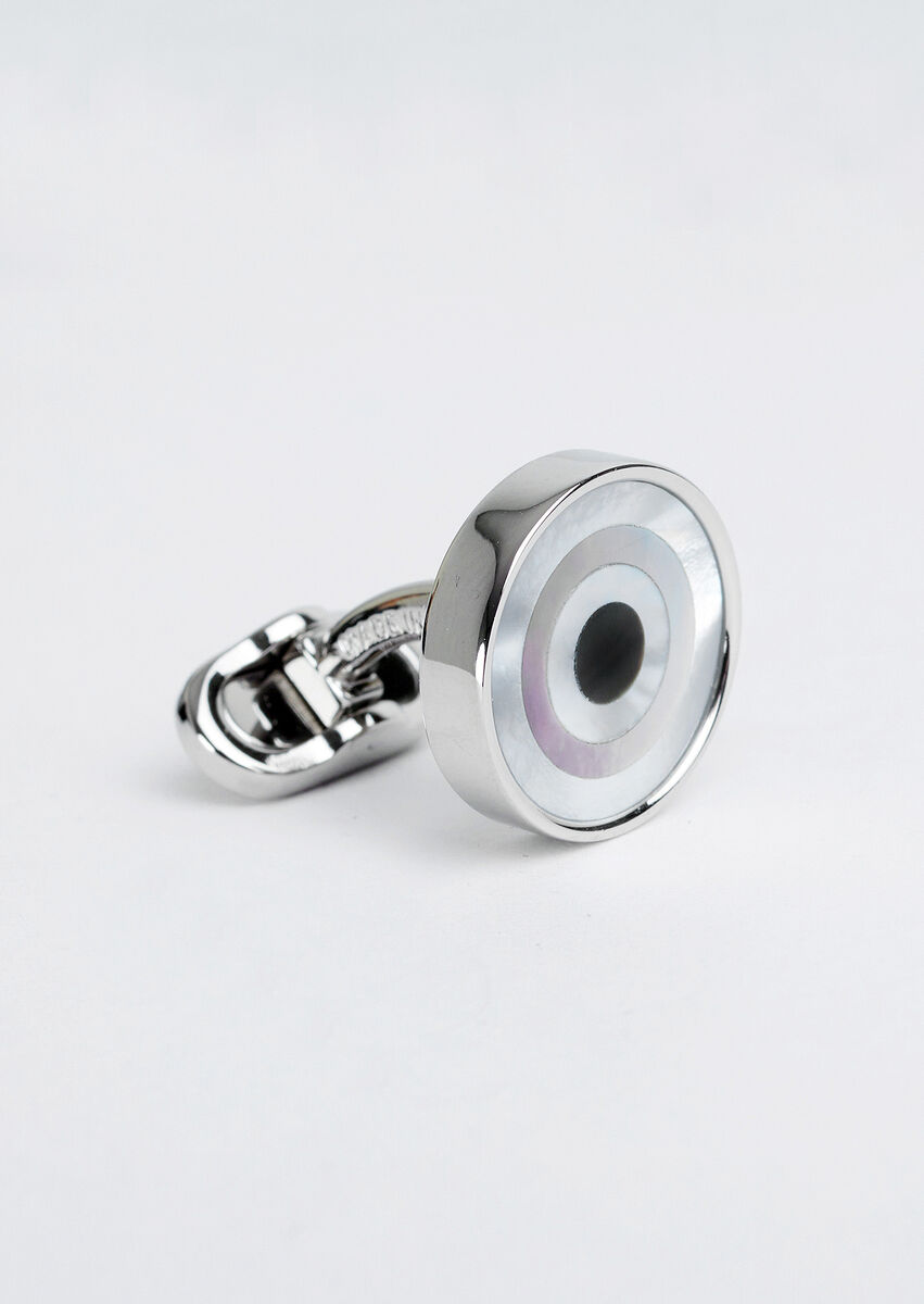 Silver Brass Cuff Link - 3