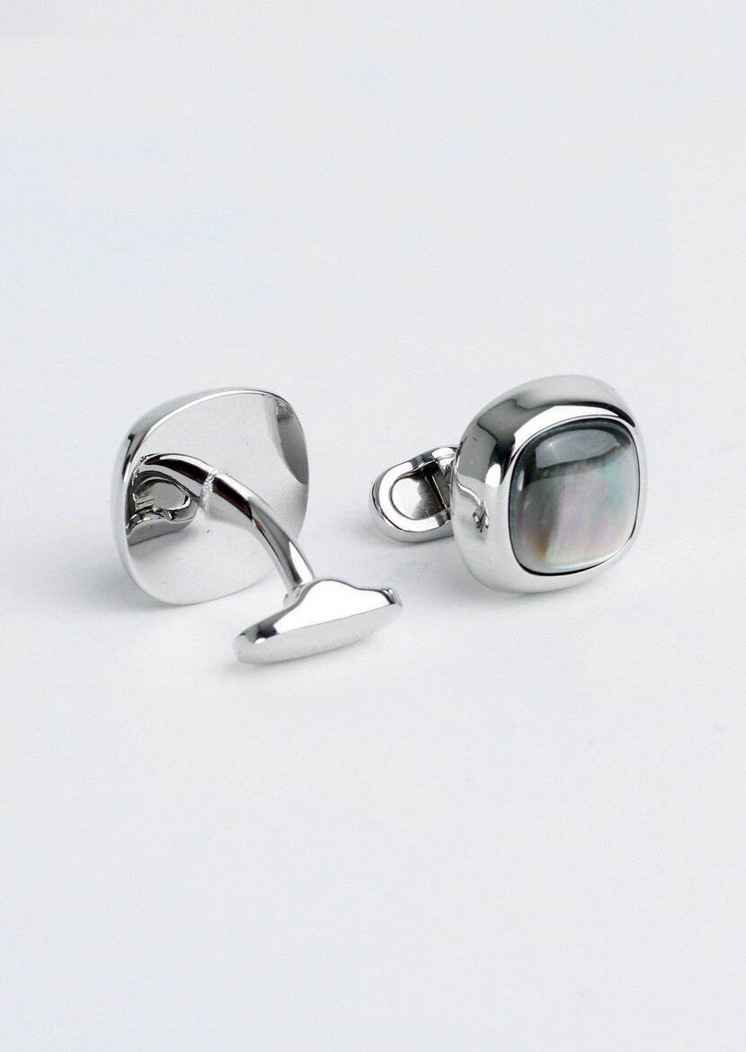 Silver Brass Cuff Link - 2