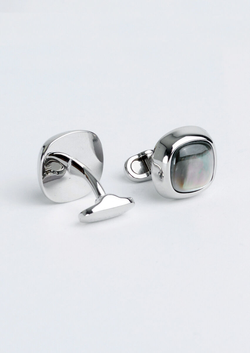 Silver Brass Cuff Link - 2