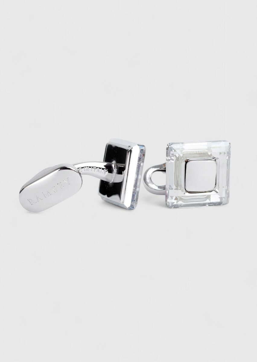 Silver Brass Cuff Link - 3