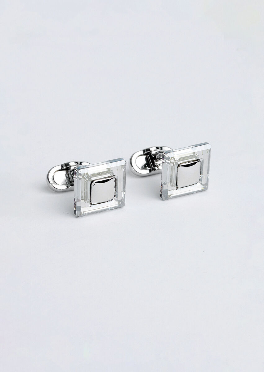 Silver Brass Cuff Link - 1