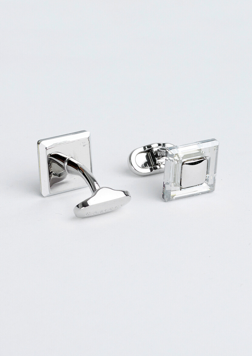 Silver Brass Cuff Link - 2