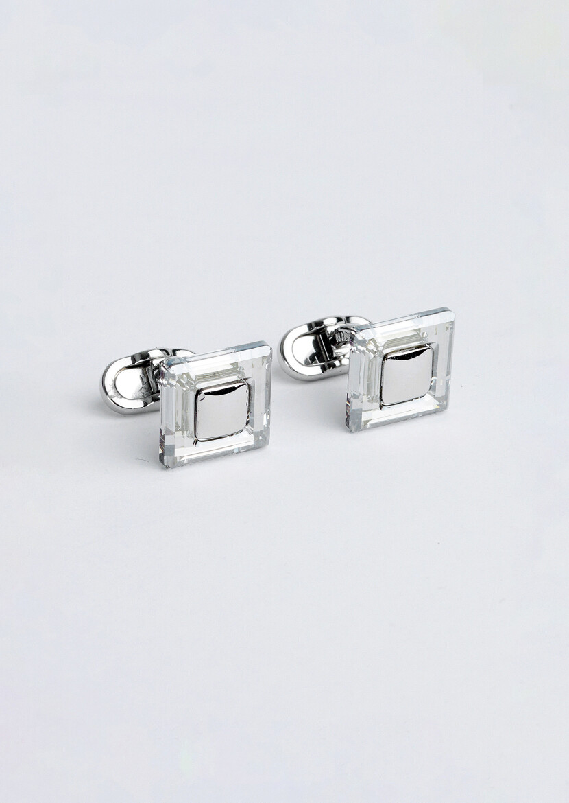 Silver Brass Cuff Link 