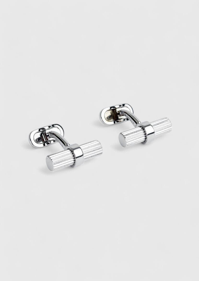 Silver Brass Cuff Link - RAMSEY
