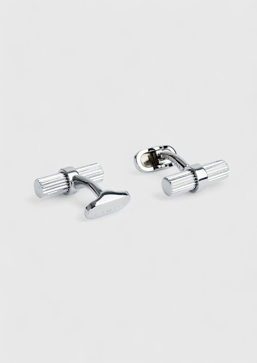 Silver Brass Cuff Link - RAMSEY
