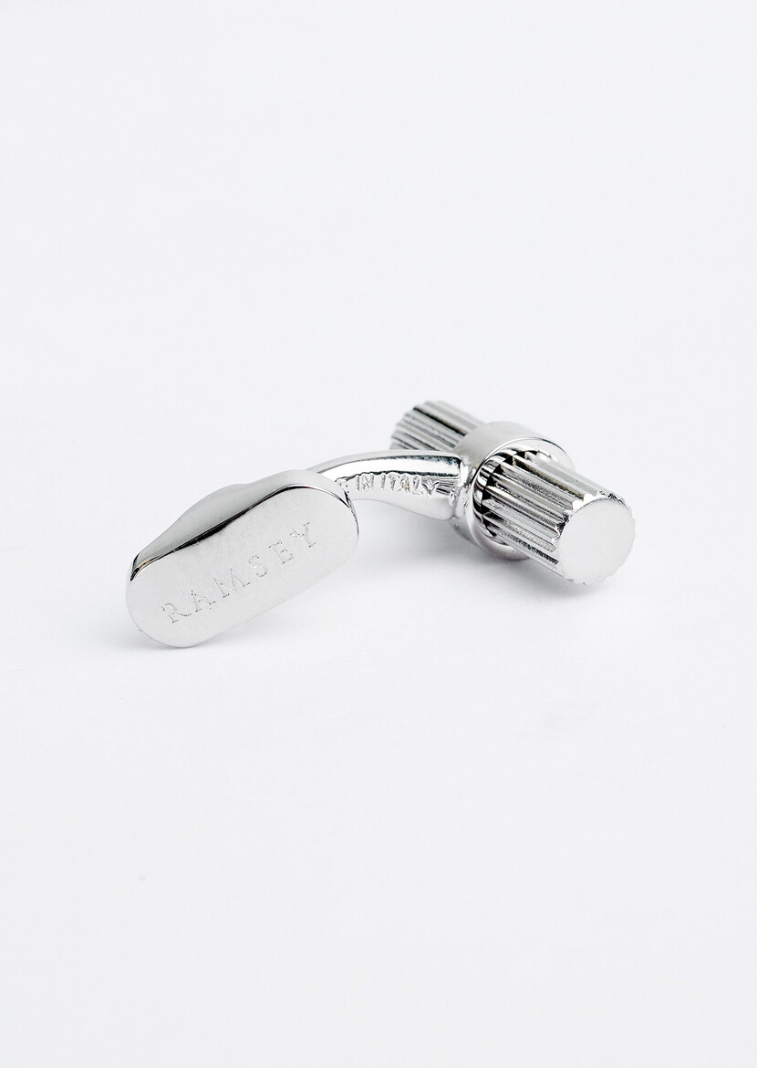 Silver Brass Cuff Link - 3