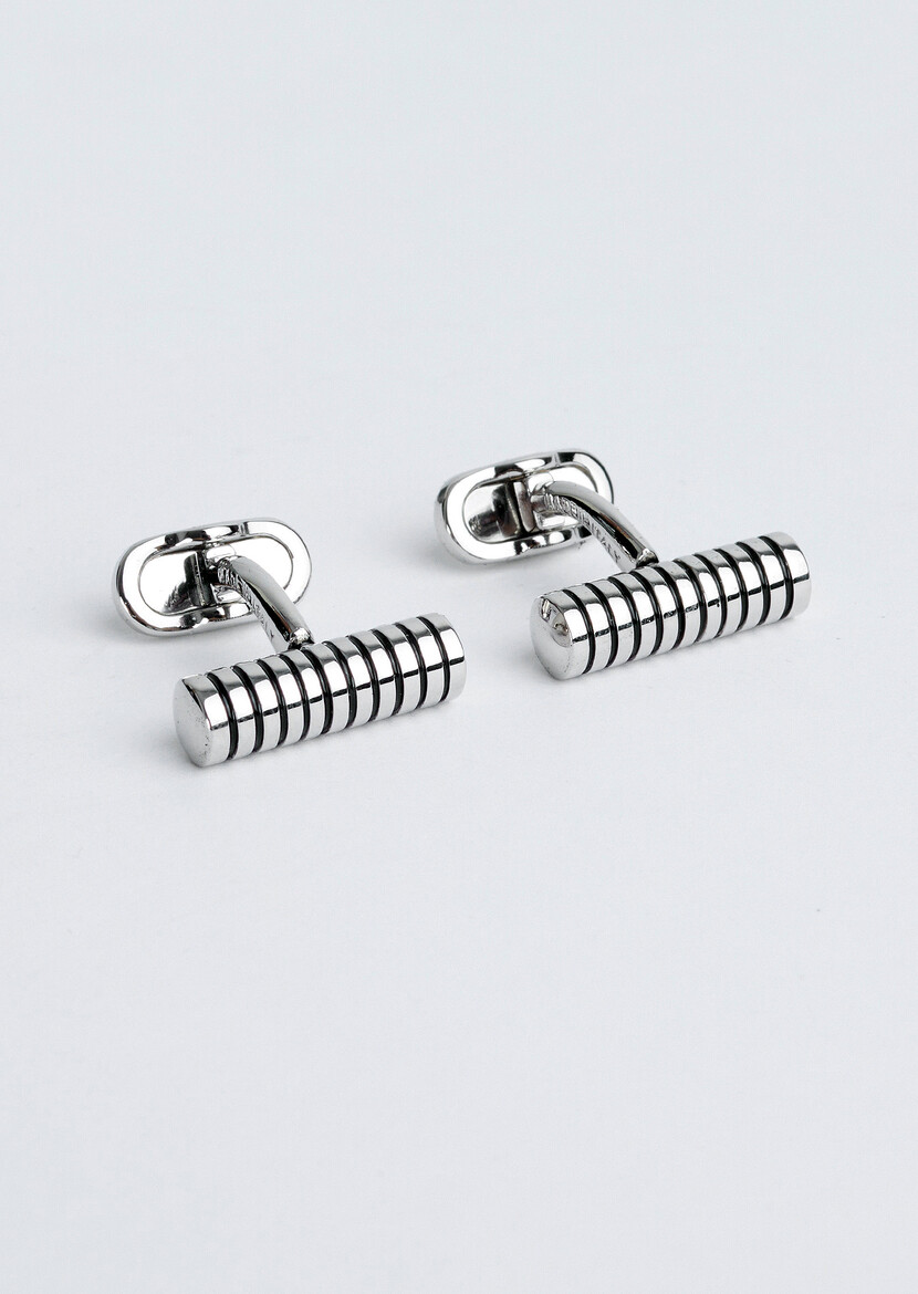 Silver Brass Cuff Link - 1