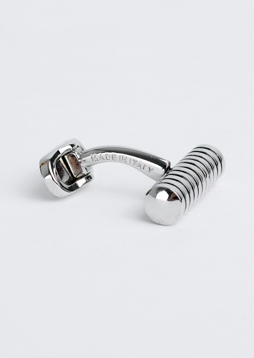 Silver Brass Cuff Link - 3