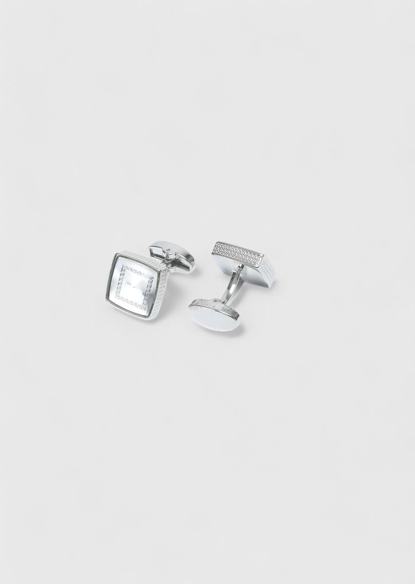 Silver Brass Cuff Link - 2