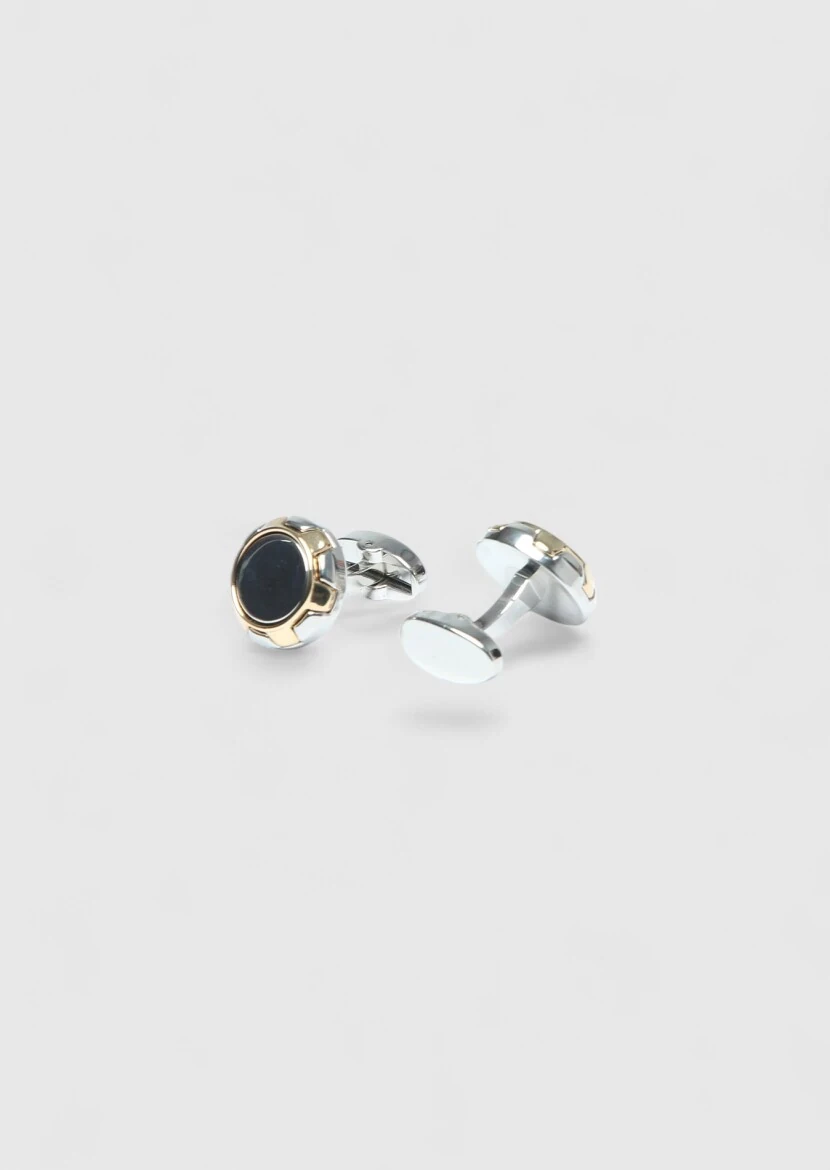 Silver Brass Cuff Link - 2