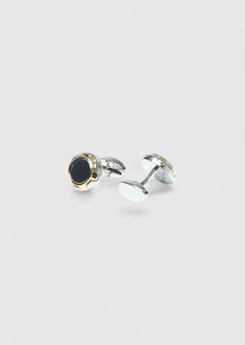 Silver Brass Cuff Link - 2