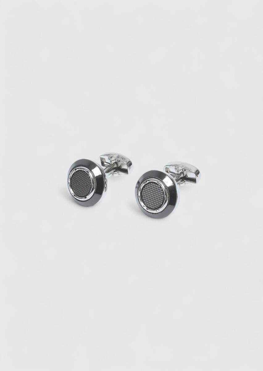 Silver Brass Cuff Link - 1