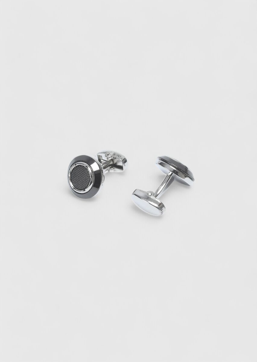 Silver Brass Cuff Link - 2