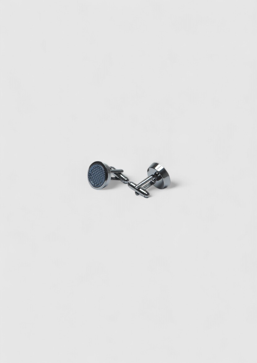 Silver Brass Cuff Link - 1