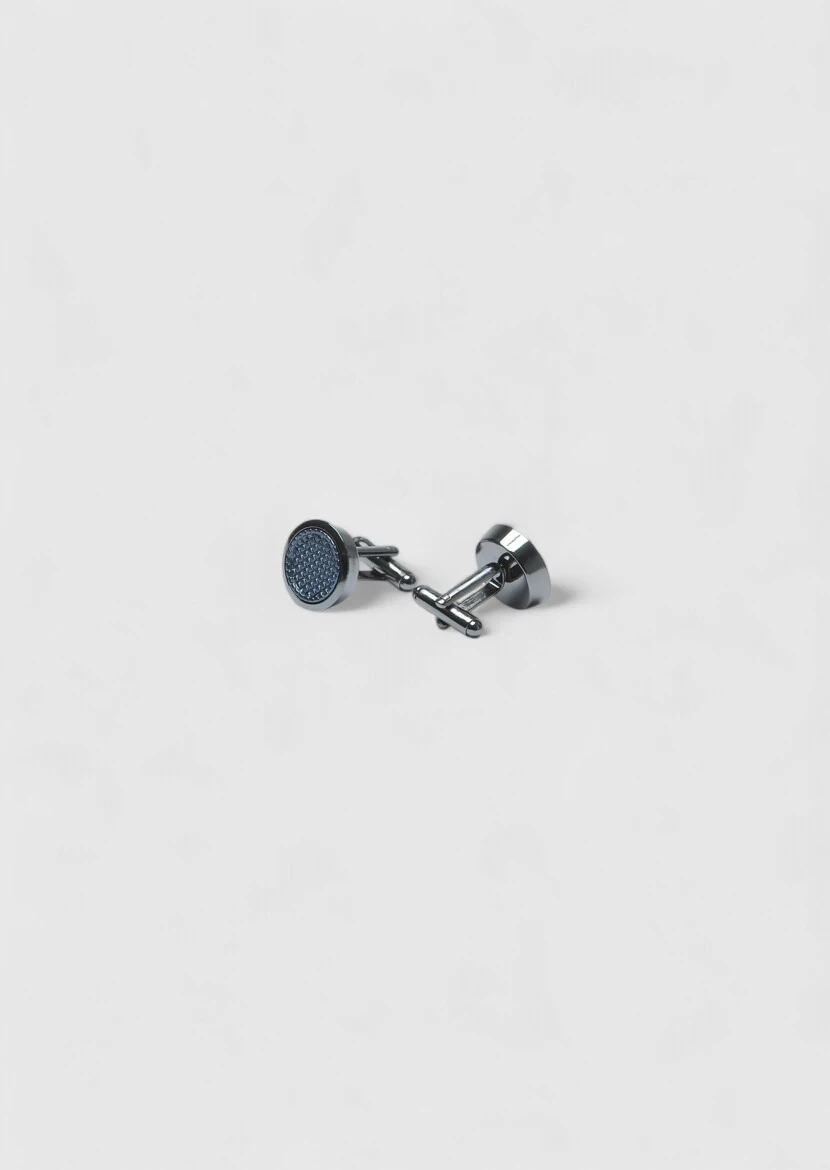 Silver Brass Cuff Link - 1