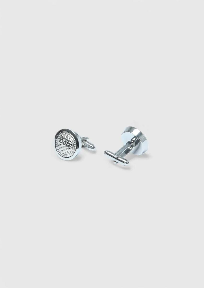 Silver Brass Cuff Link - 2