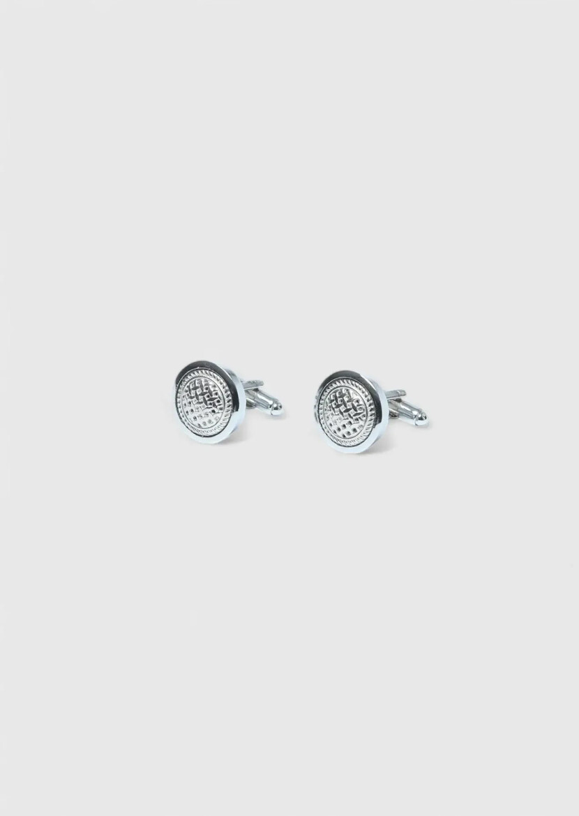 Silver Brass Cuff Link - RAMSEY