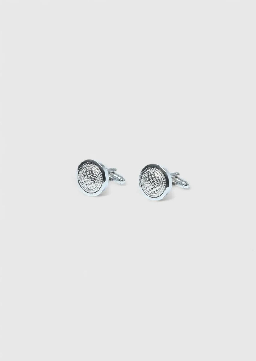 Silver Brass Cuff Link - 1