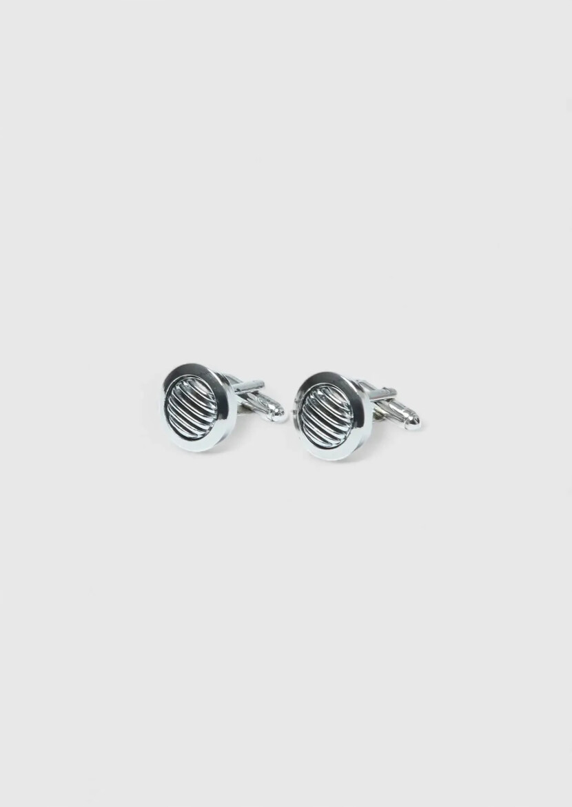Silver Brass Cuff Link - RAMSEY