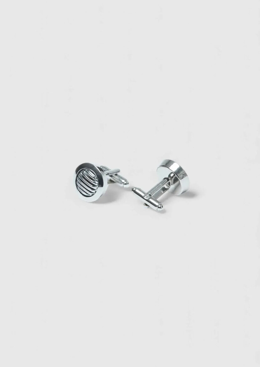Silver Brass Cuff Link - RAMSEY