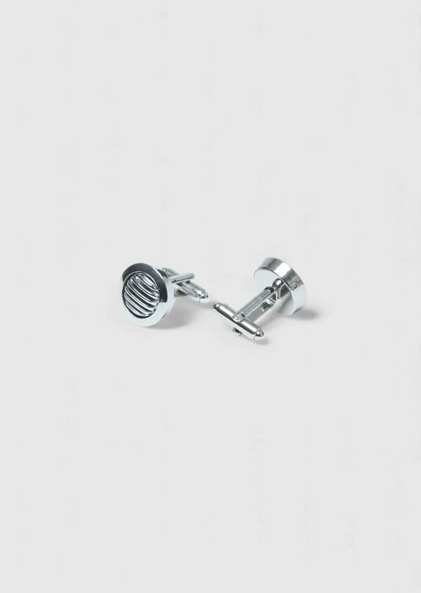 Silver Brass Cuff Link - 2