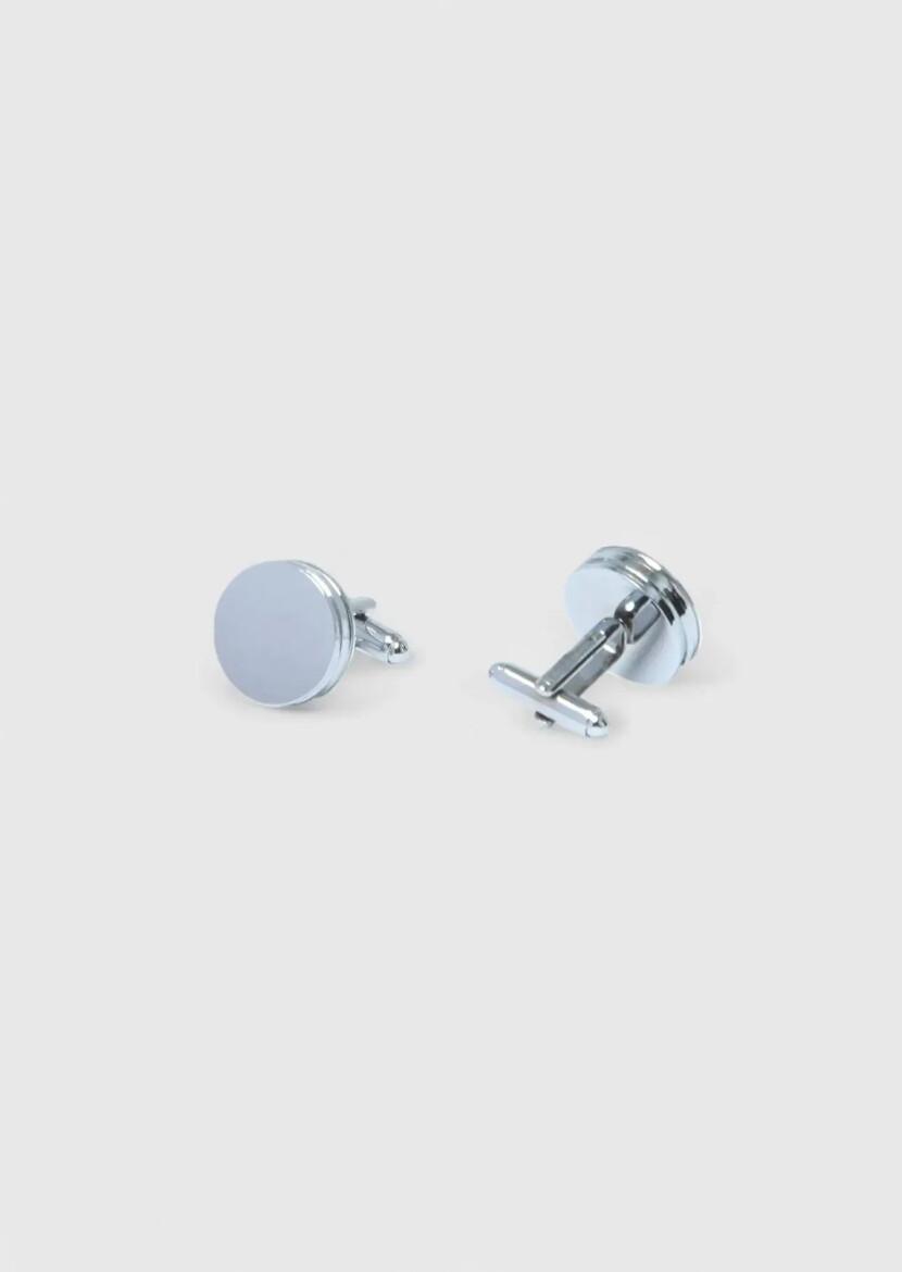 Silver Brass Cuff Link 