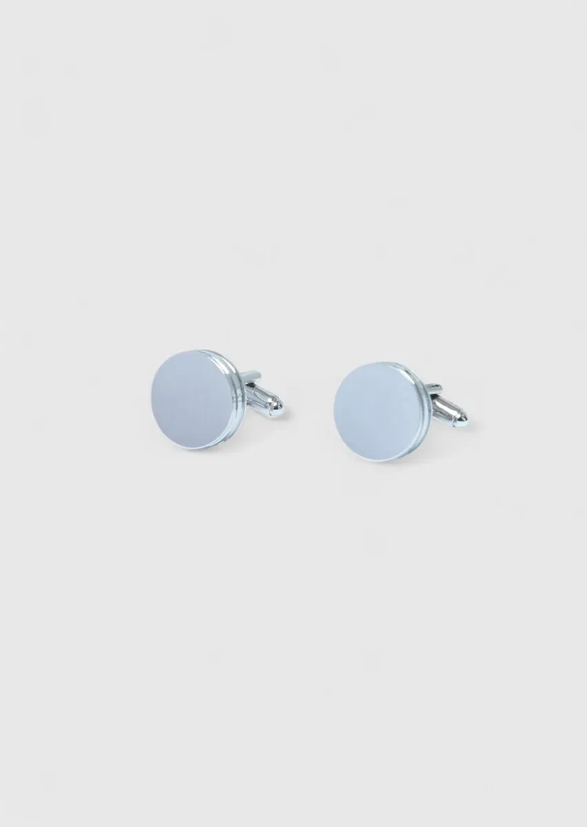 Silver Brass Cuff Link - 1