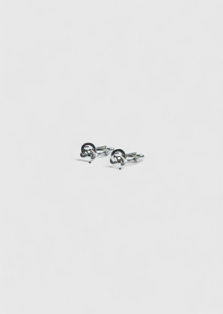 Silver Brass Cuff Link - 2