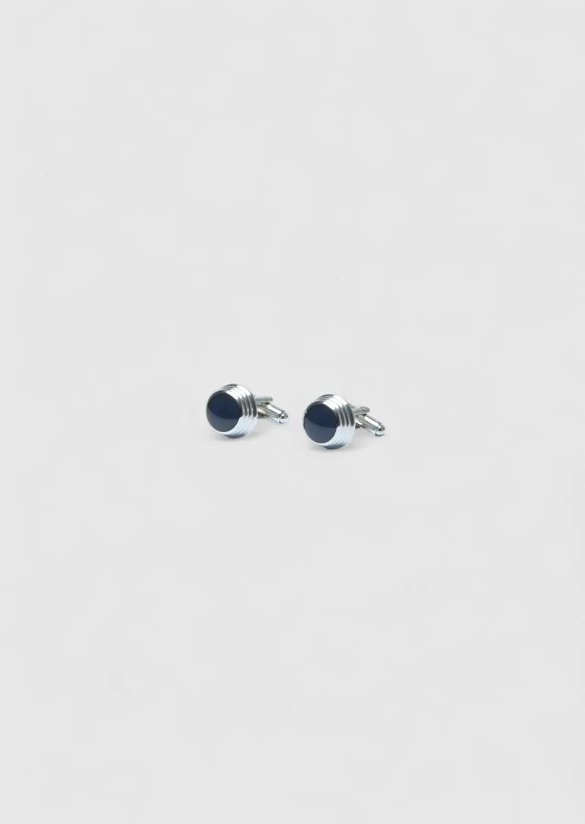 Silver Brass Cuff Link - 2