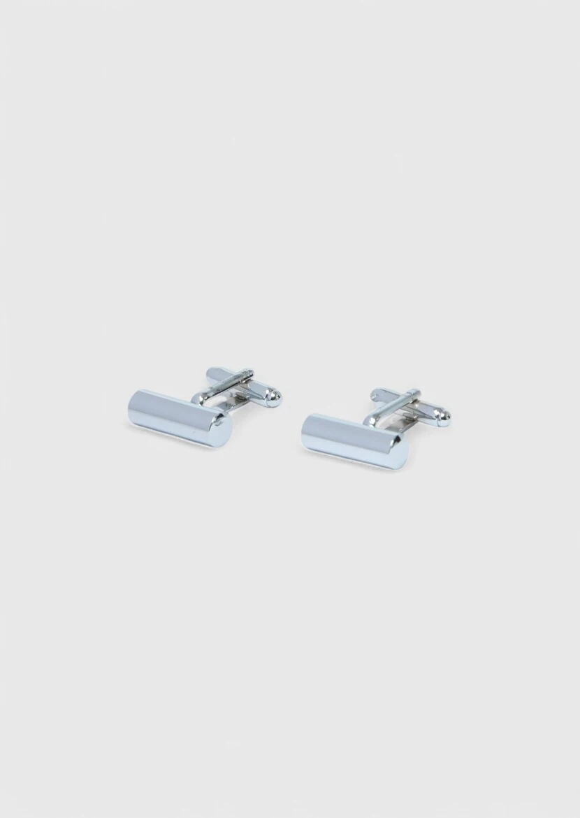 Silver Brass Cuff Link - 1