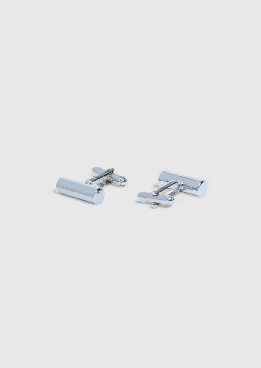 Silver Brass Cuff Link - 2