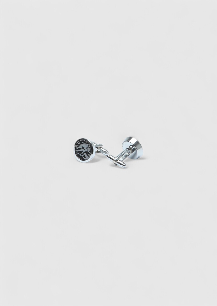 Silver Brass Cuff Link - 1