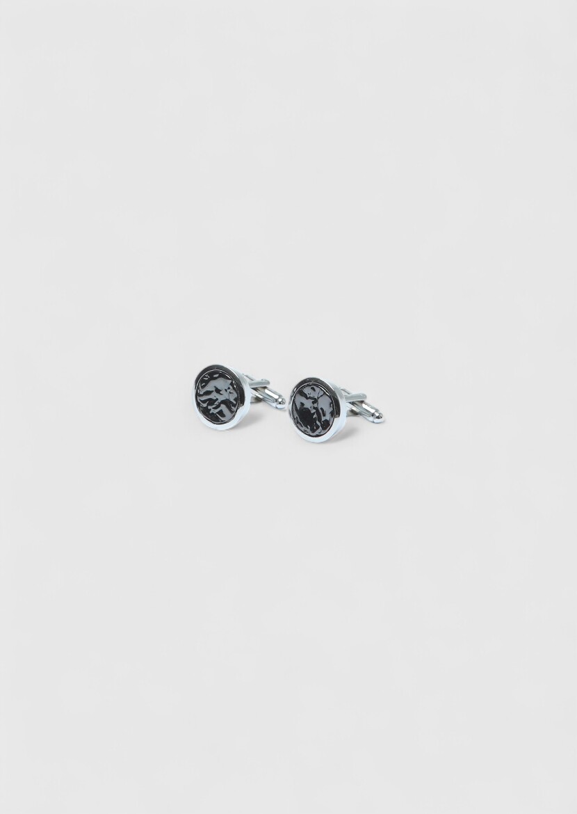 Silver Brass Cuff Link - 2