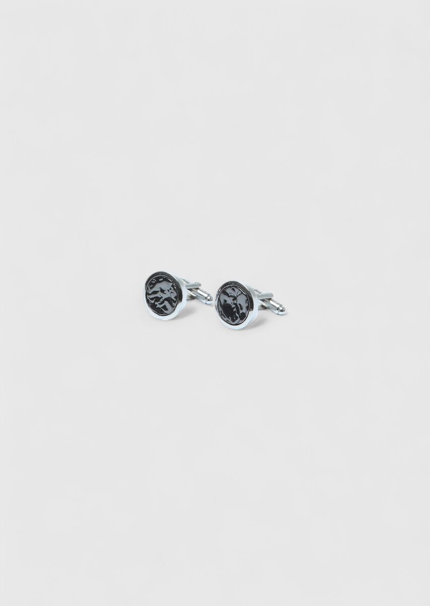 Silver Brass Cuff Link - 2
