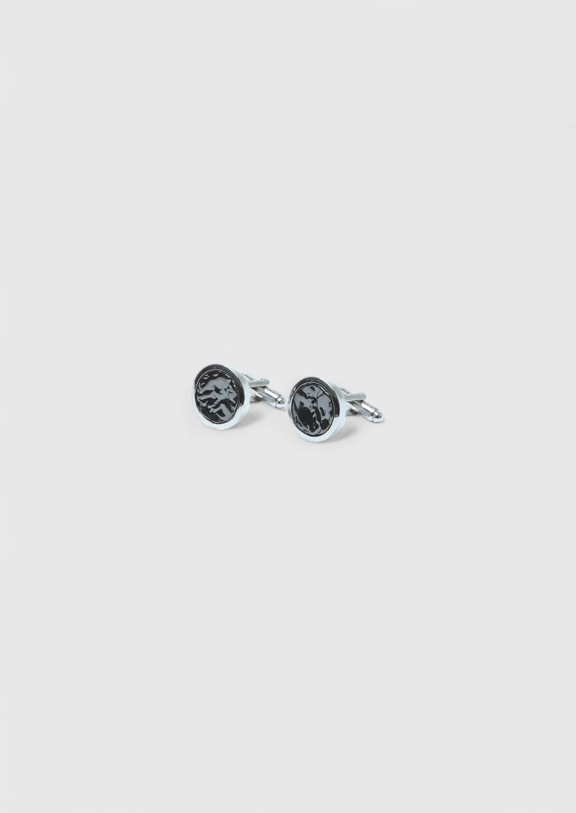 Silver Brass Cuff Link 
