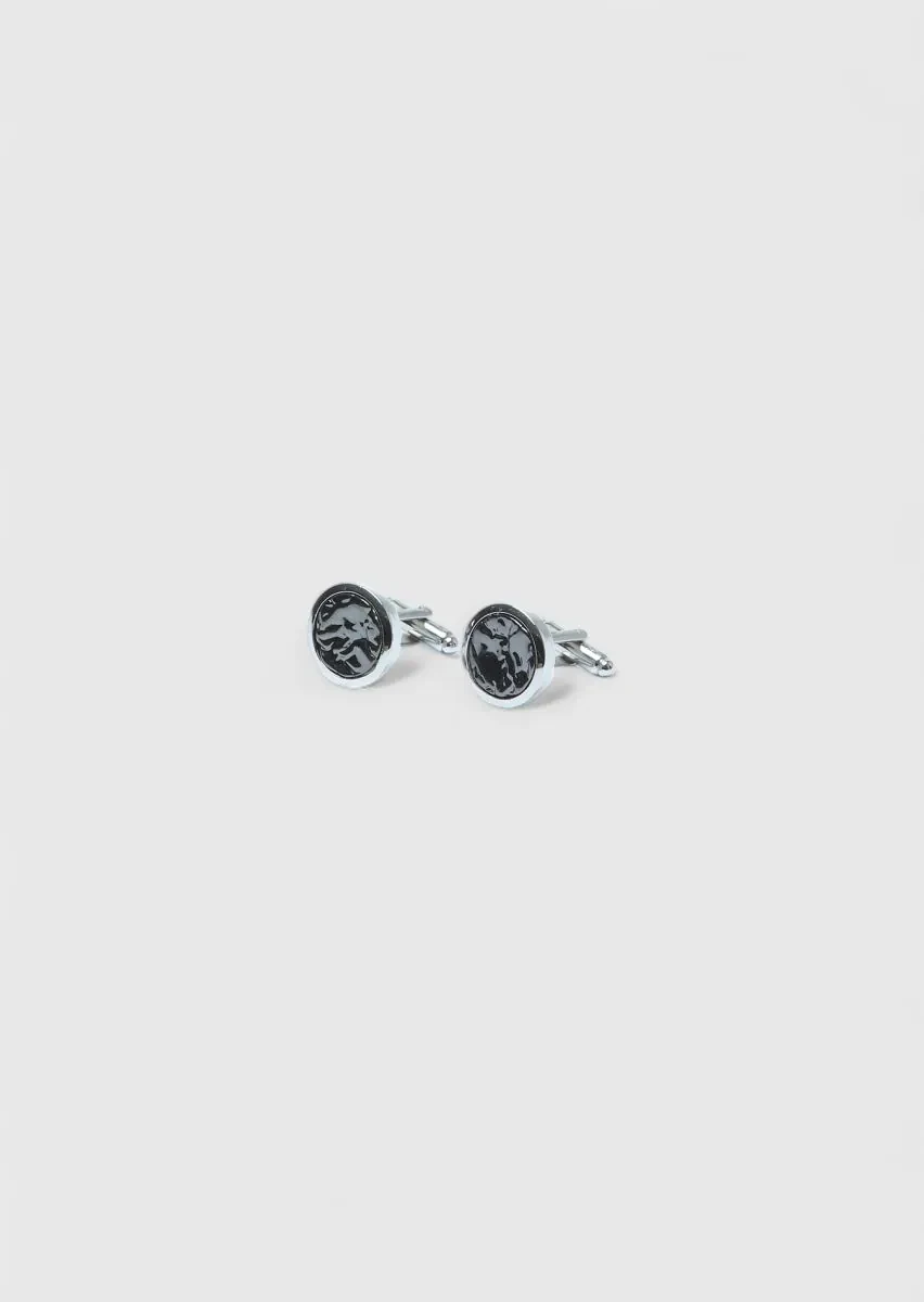 Silver Brass Cuff Link - 2