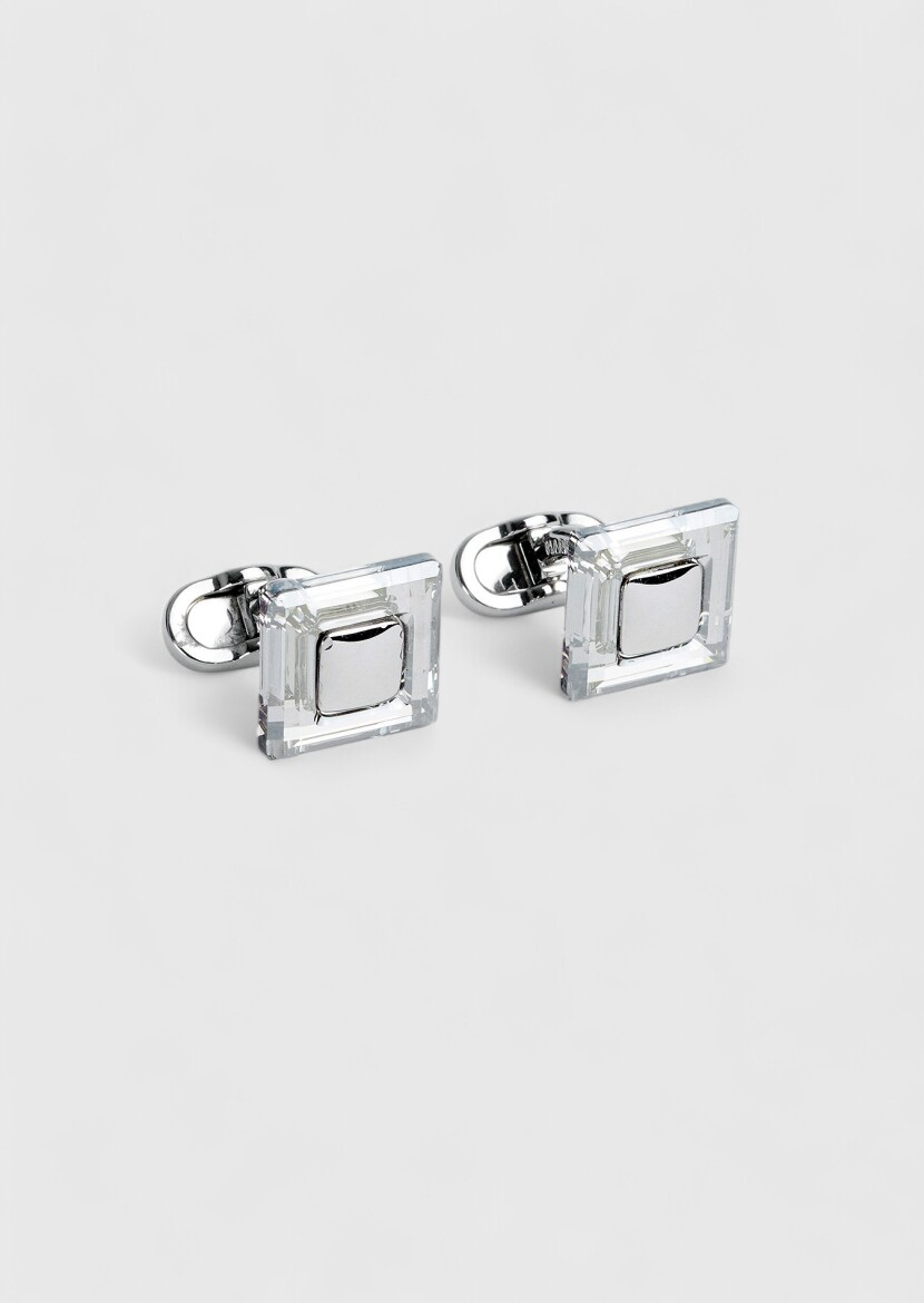 Silver Brass Cuff Link 