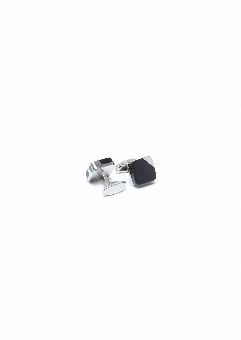 Silver Metal Cuff Link - 1