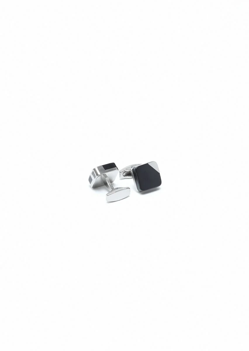 Silver Metal Cuff Link - 1
