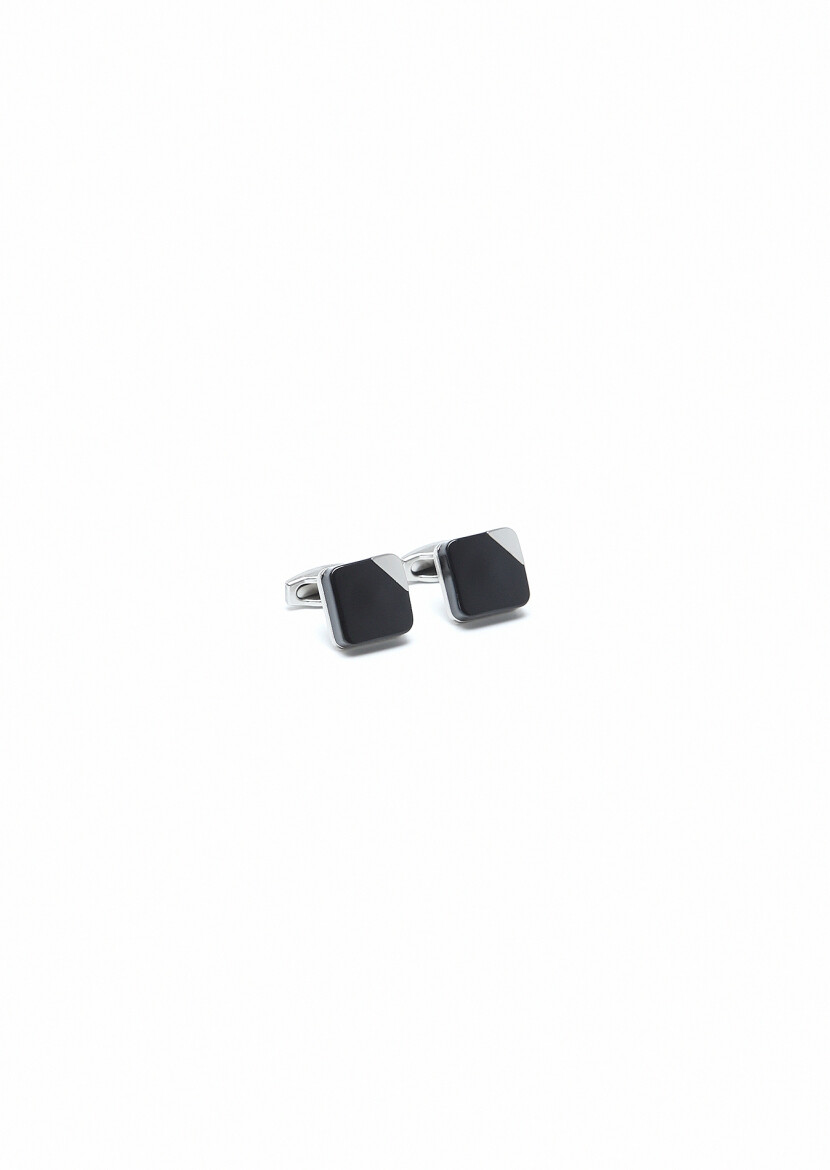 Silver Metal Cuff Link - 2