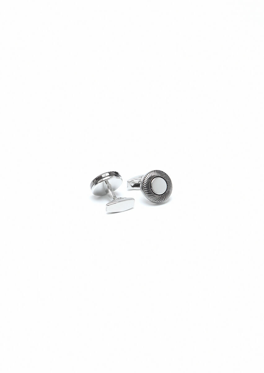 Silver Metal Cuff Link - 2