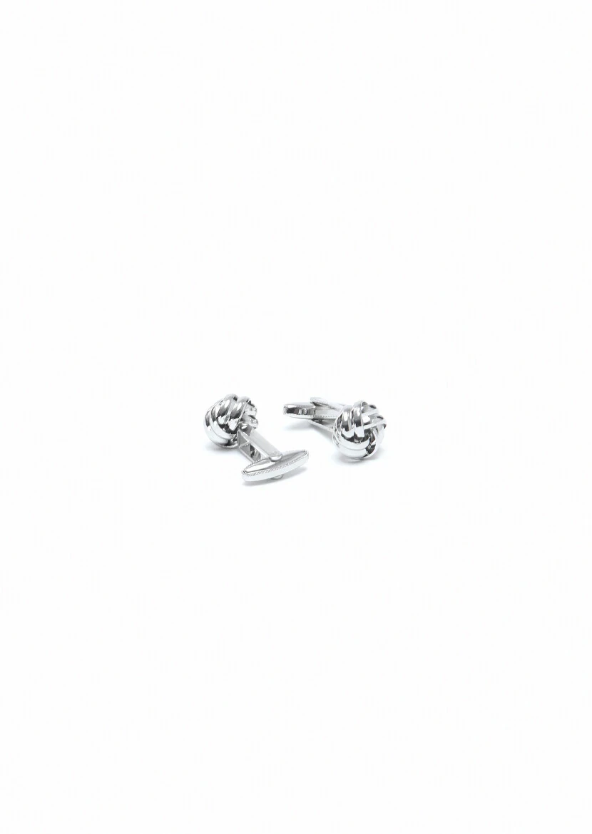 Silver Metal Cuff Link - 2