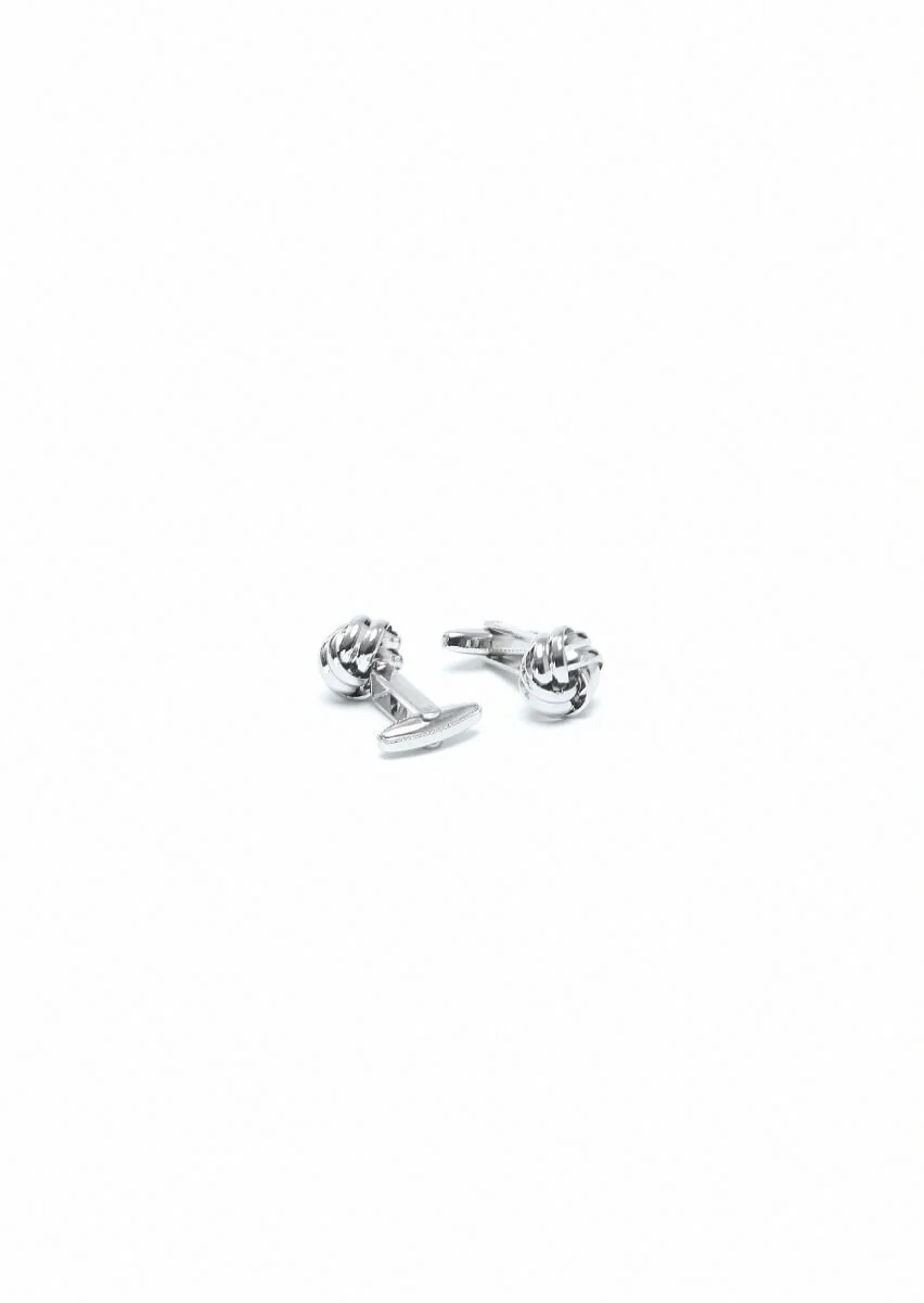 Silver Metal Cuff Link - 2