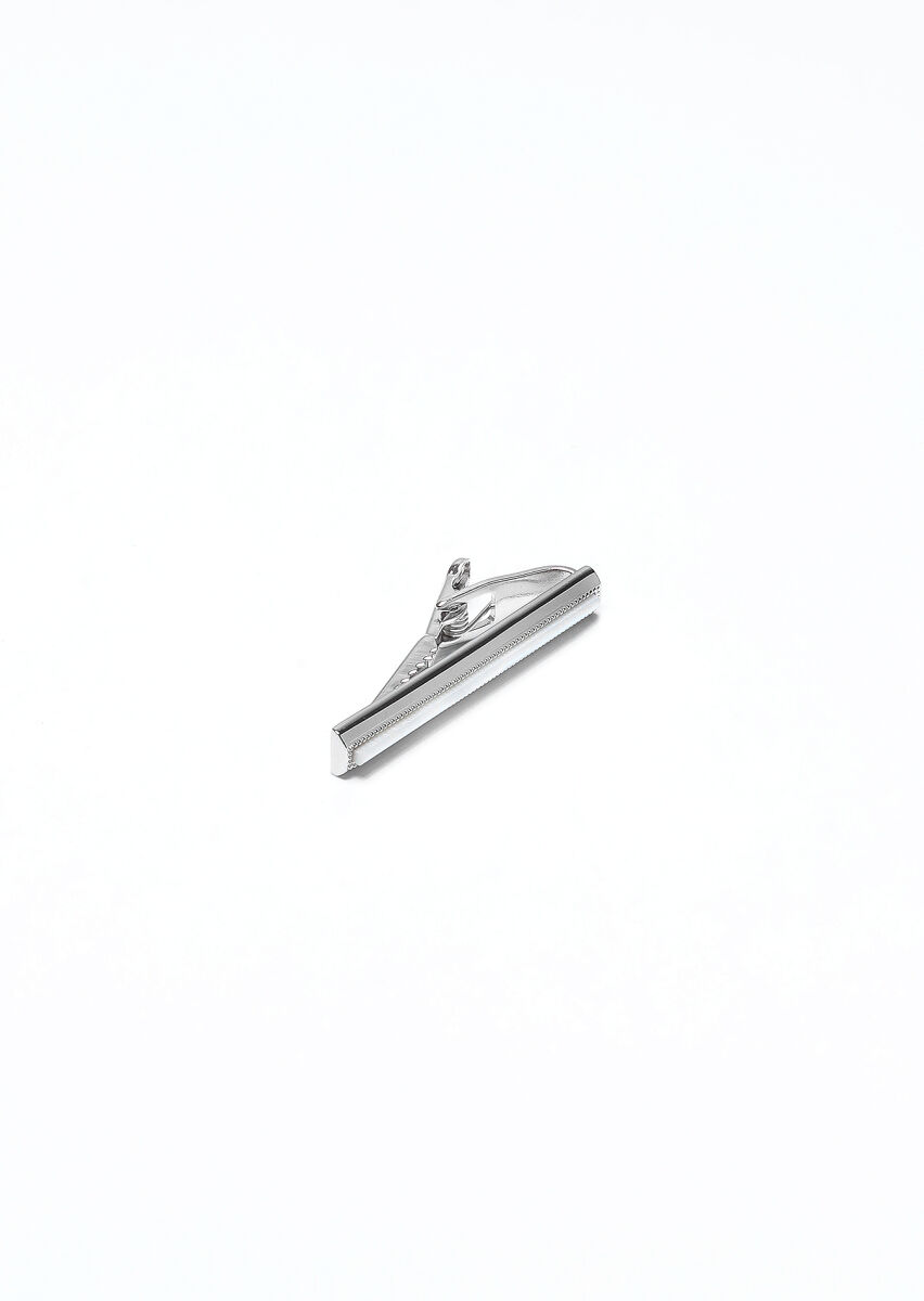 Silver Metal Kravat İğnesi - 1