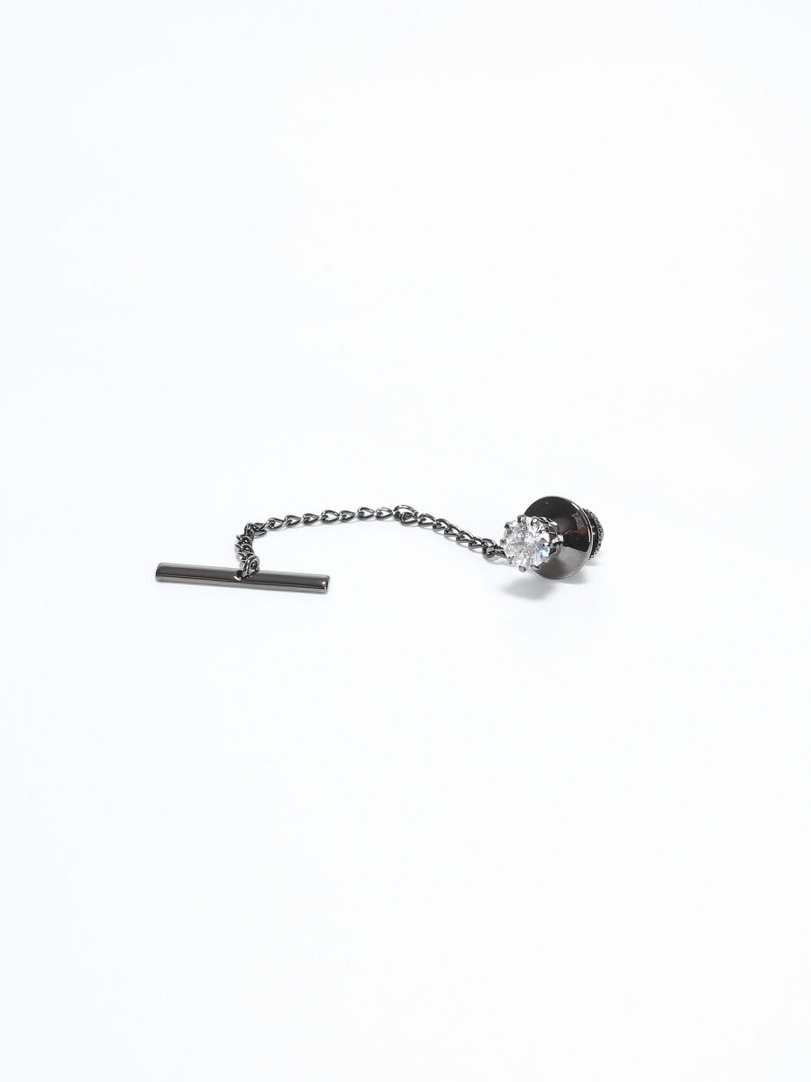 Silver Metal Tie Needle - 1