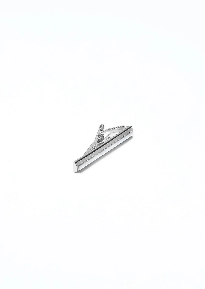 Silver Metal Tie Needle - 1