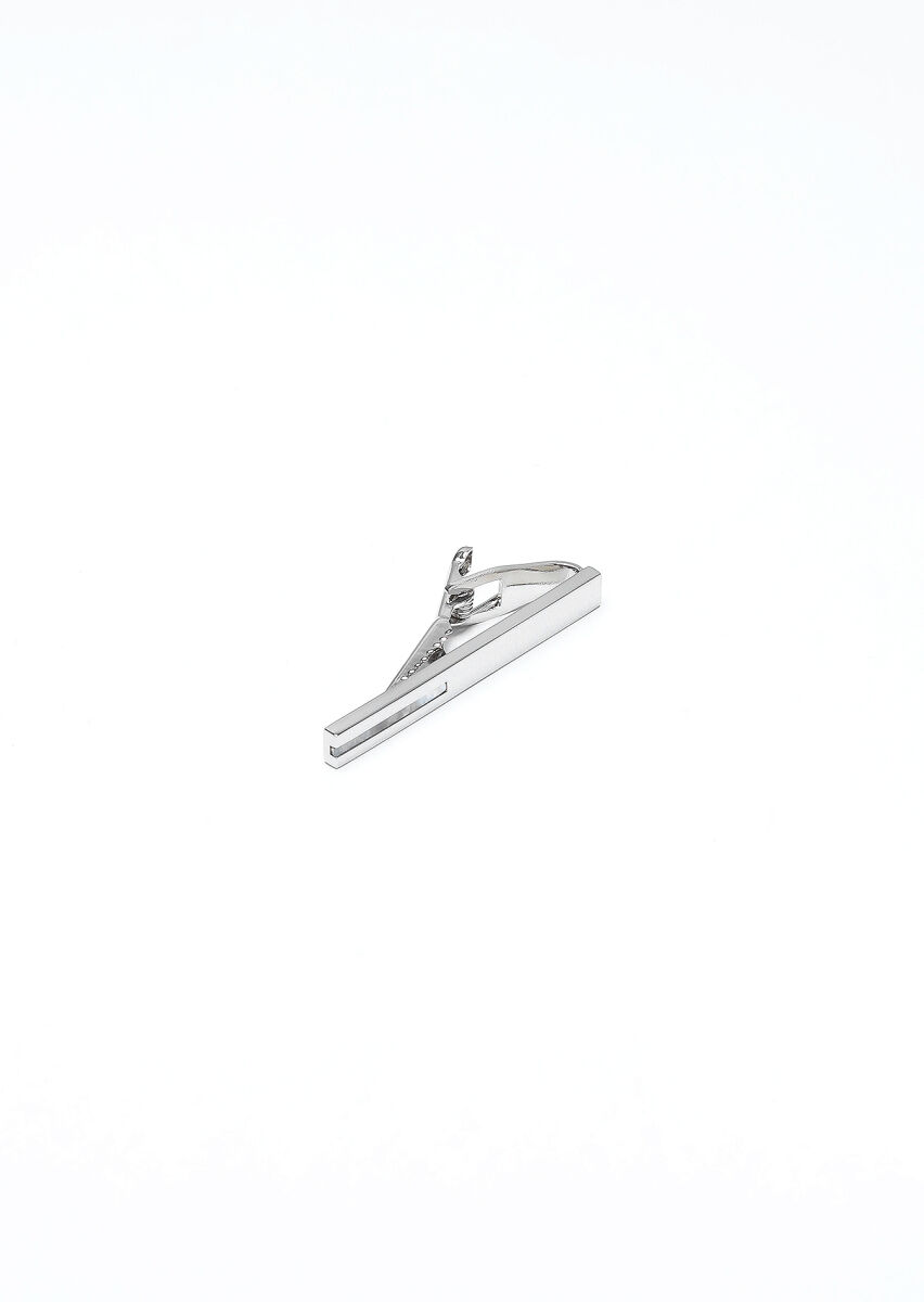 Silver Metal Tie Needle - 1