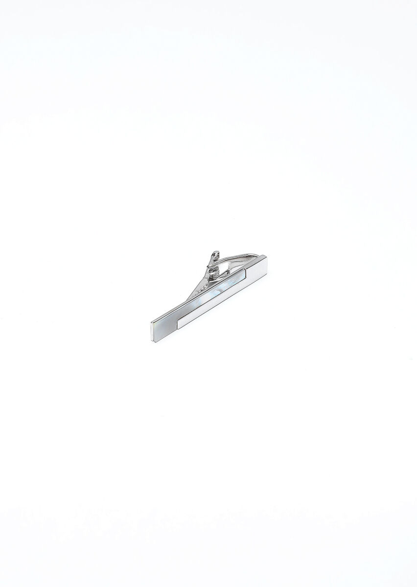 Silver Metal Tie Needle - 1