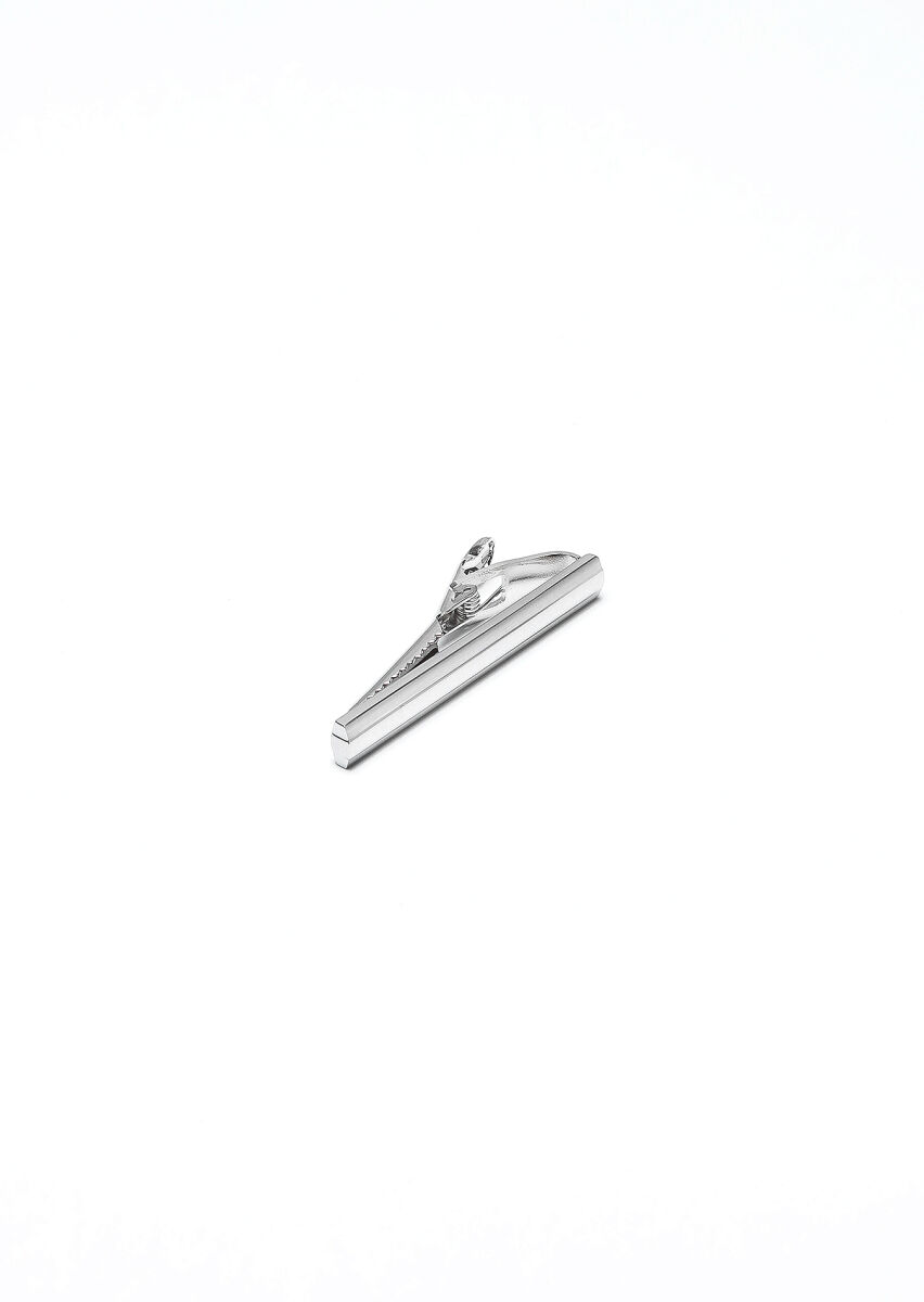 Silver Metal Tie Needle - 1